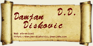 Damjan Dišković vizit kartica